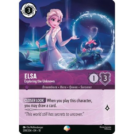 Elsa - Exploring the Unknown (Epic) (208/204) - Whispers in the Well Holofoil