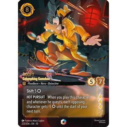 Goofy - Galumphing Gumshoe (Enchanted) (223/204) - Whispers in the Well Holofoil