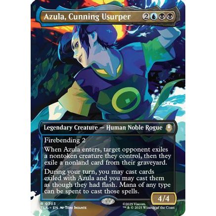 Azula, Cunning Usurper (Borderless) (TLA-303) - Avatar: The Last Airbender Foil