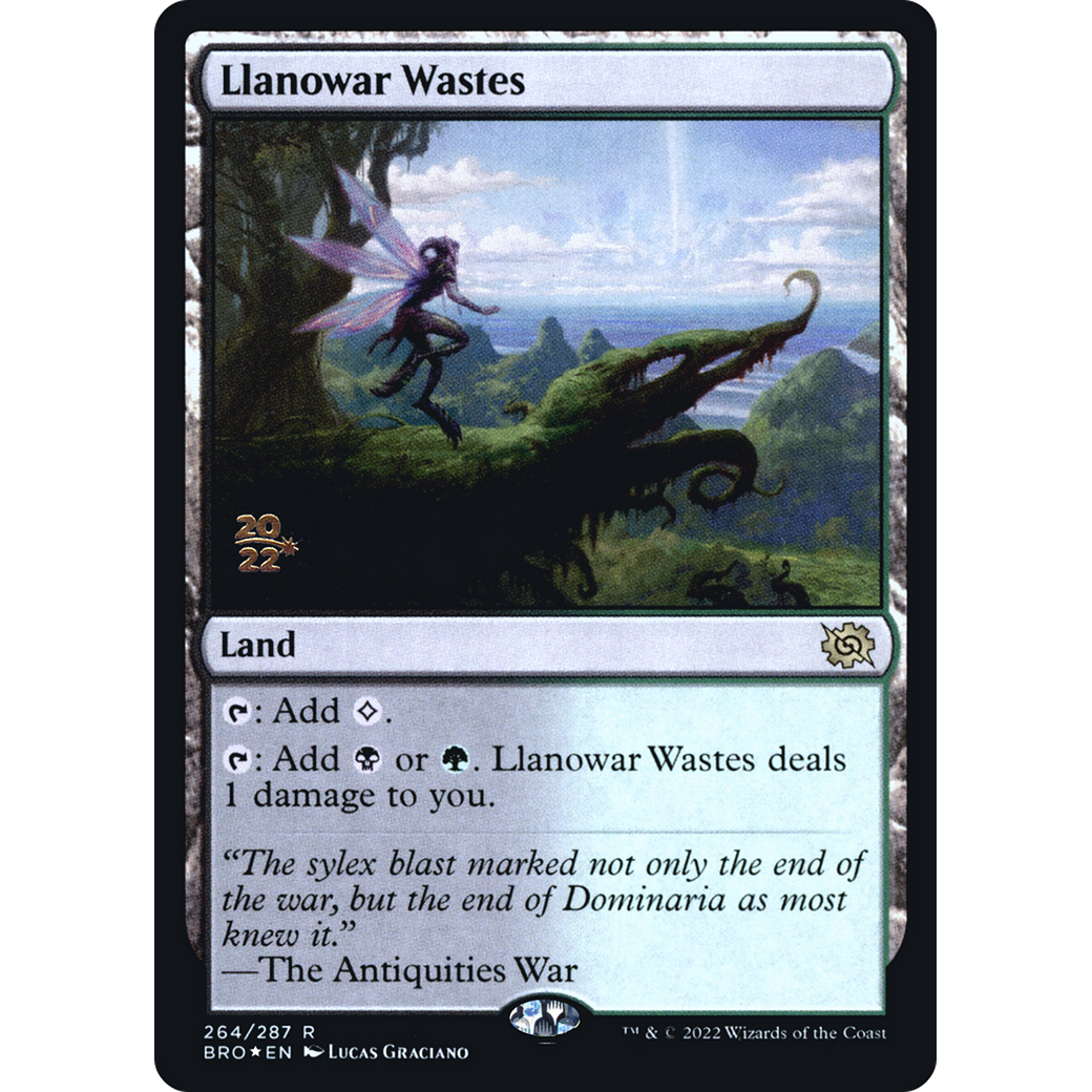 Llanowar Wastes (PRE-264) - The Brothers' War Promos Foil