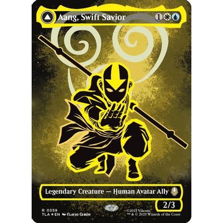 Aang, Swift Savior (Borderless) (Neon Ink Foil) (TLA-359) - Avatar: The Last Airbender Foil