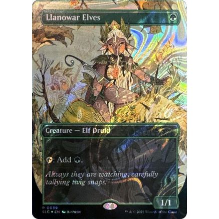 Llanowar Elves (Halo Foil) (SLC-039) - Secret Lair Countdown Kit Foil