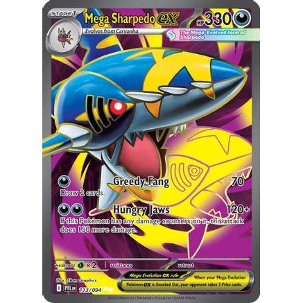 Mega Sharpedo ex - 113/094 113 - ME02 Phantasmal Flames Holofoil