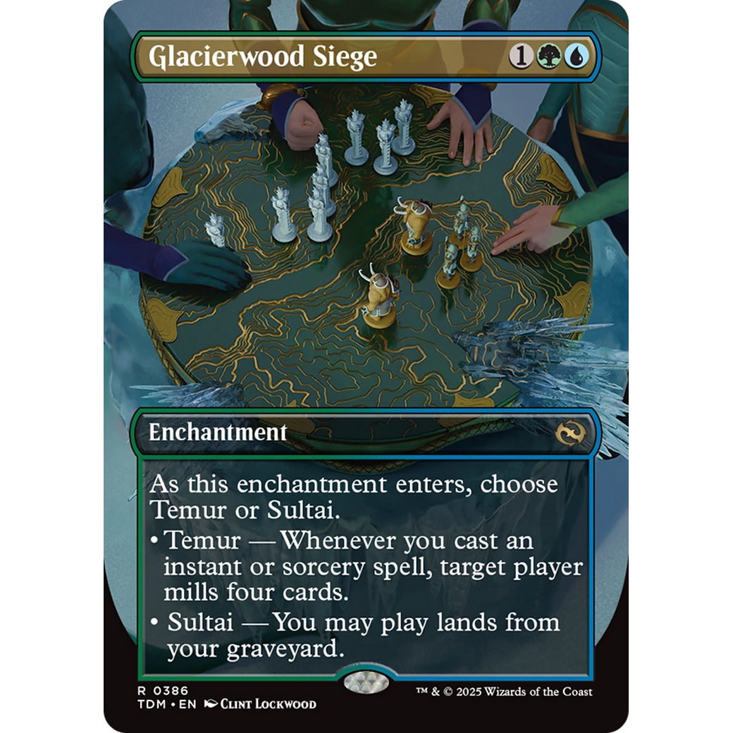 Glacierwood Siege (TDM-386) - Tarkir: Dragonstorm: (enchantment) (Borderless) Foil
