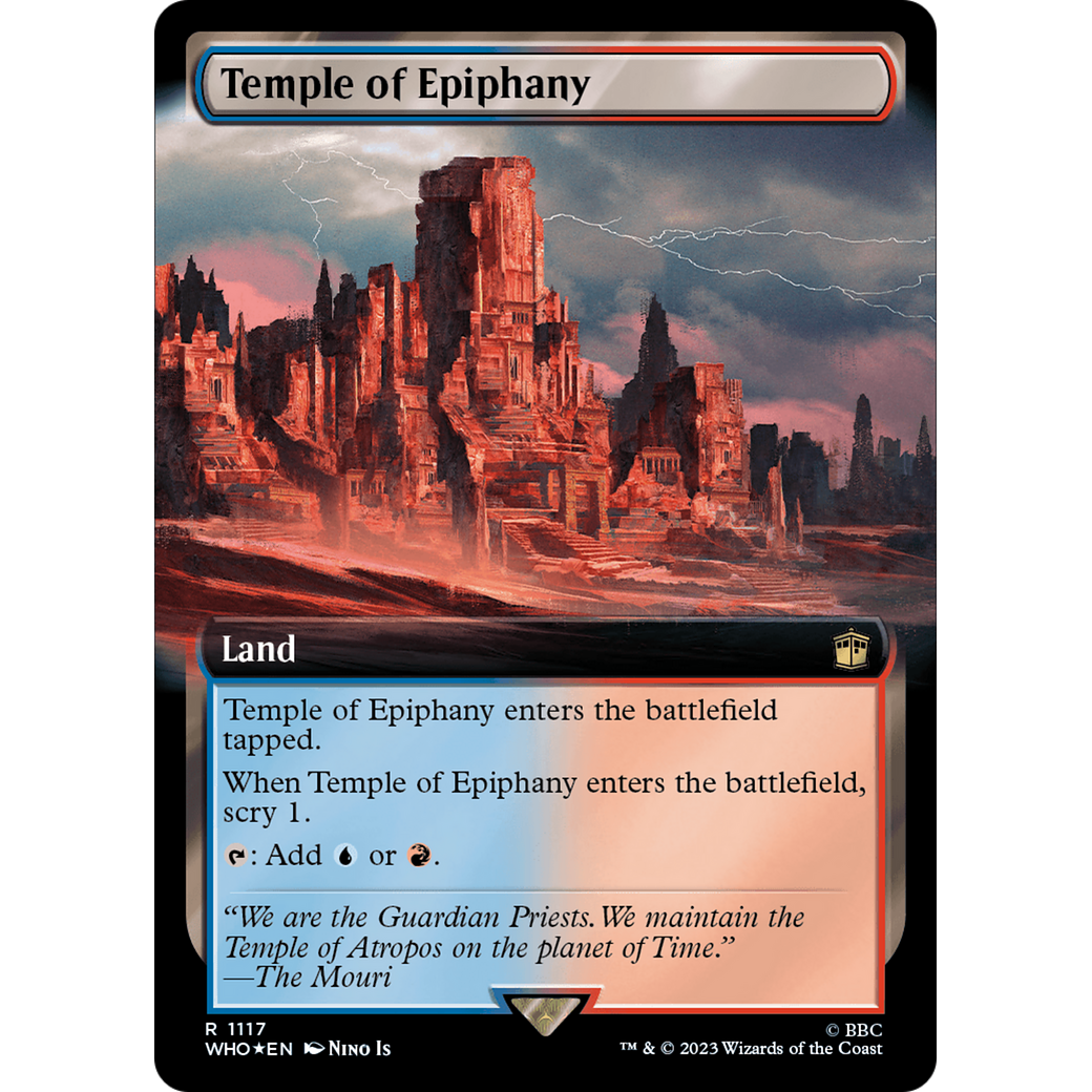 Temple of Epiphany (Extended Art) (Surge Foil) (WHO-1117) - Doctor Who: (Extended Art) Foil