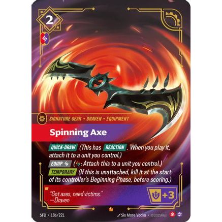 Spinning Axe (186/221) - Spiritforged Foil