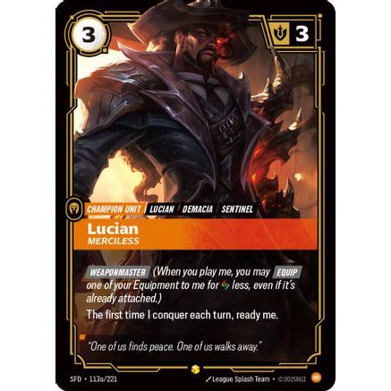 Lucian - Merciless (Alternate Art) (113a/221) - Spiritforged Foil