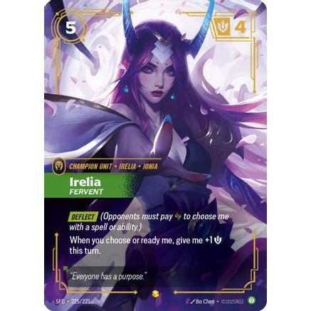 Irelia - Fervent (Overnumbered) (225/221) - Spiritforged Foil