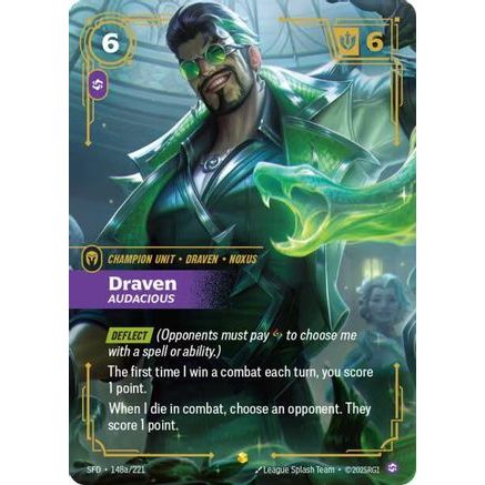 Draven - Audacious (Alternate Art) (148a/221) - Spiritforged Foil
