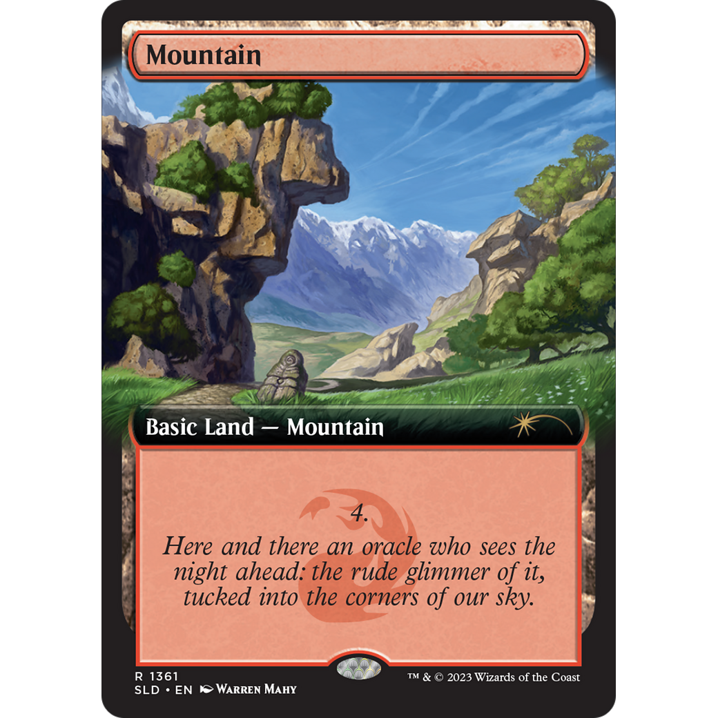 Mountain (1361) (SLD-1361) - Secret Lair Drop: (Extended Art) Foil