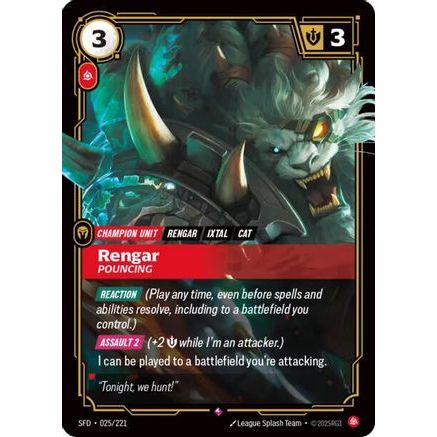 Rengar - Pouncing (025/221) - Spiritforged Foil