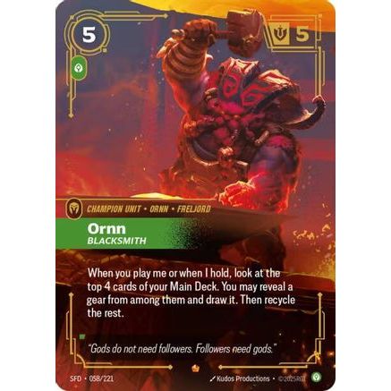 Ornn - Blacksmith (058/221) - Spiritforged Foil