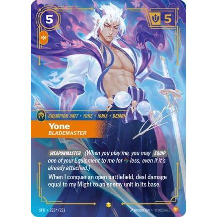 Yone - Blademaster (Signature) (233*/221) - Spiritforged Foil