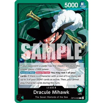 Dracule Mihawk - OP14-020 (OP14-020) - The Azure Sea's Seven