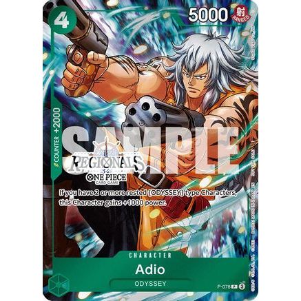 Adio (Online Regional Participation Pack 2025 Vol.1) (P-078) - One Piece Promotion Cards Foil