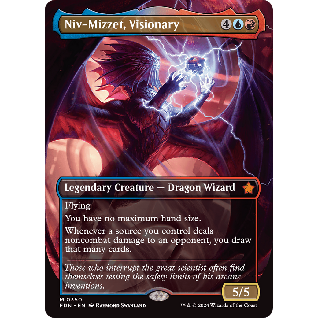 Niv-Mizzet, Visionary (FDN-350) - Foundations (Borderless) Foil