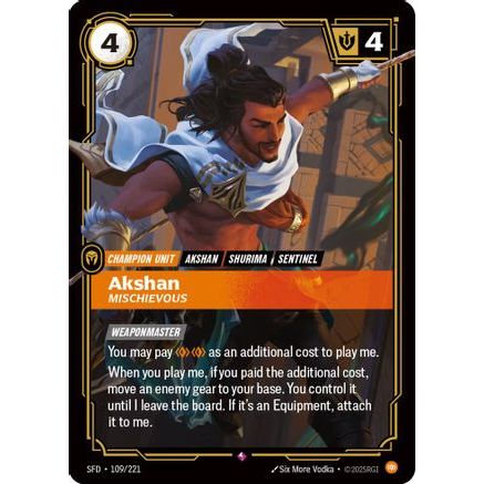 Akshan - Mischievous (109/221) - Spiritforged Foil