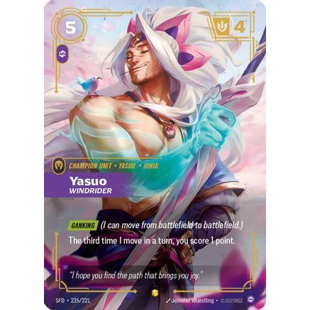 Yasuo - Windrider (Overnumbered) (235/221) - Spiritforged Foil