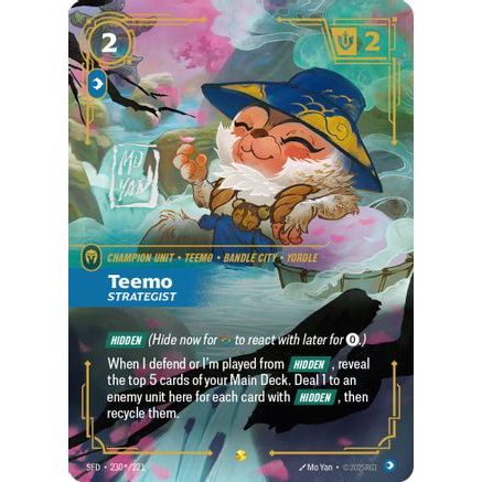 Teemo - Strategist (Signature) (230*/221) - Spiritforged Foil