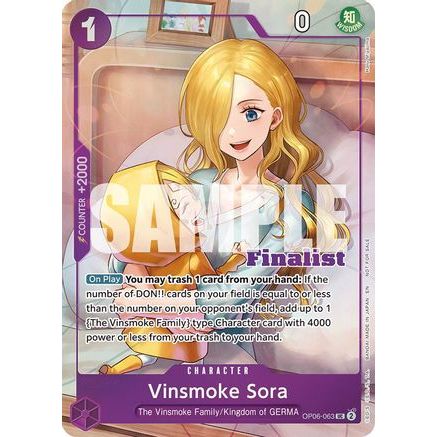 Vinsmoke Sora (CS 25-26 Finalist Card Set 2) (OP06-063) - One Piece Promotion Cards Foil