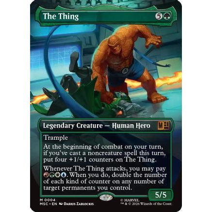 The Thing (Borderless) (MSC-004) - Commander: Marvel Super Heroes Foil