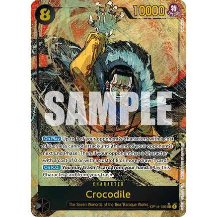 Crocodile - OP14-120 (Alternate Art) (OP14-120) - The Azure Sea's Seven Foil