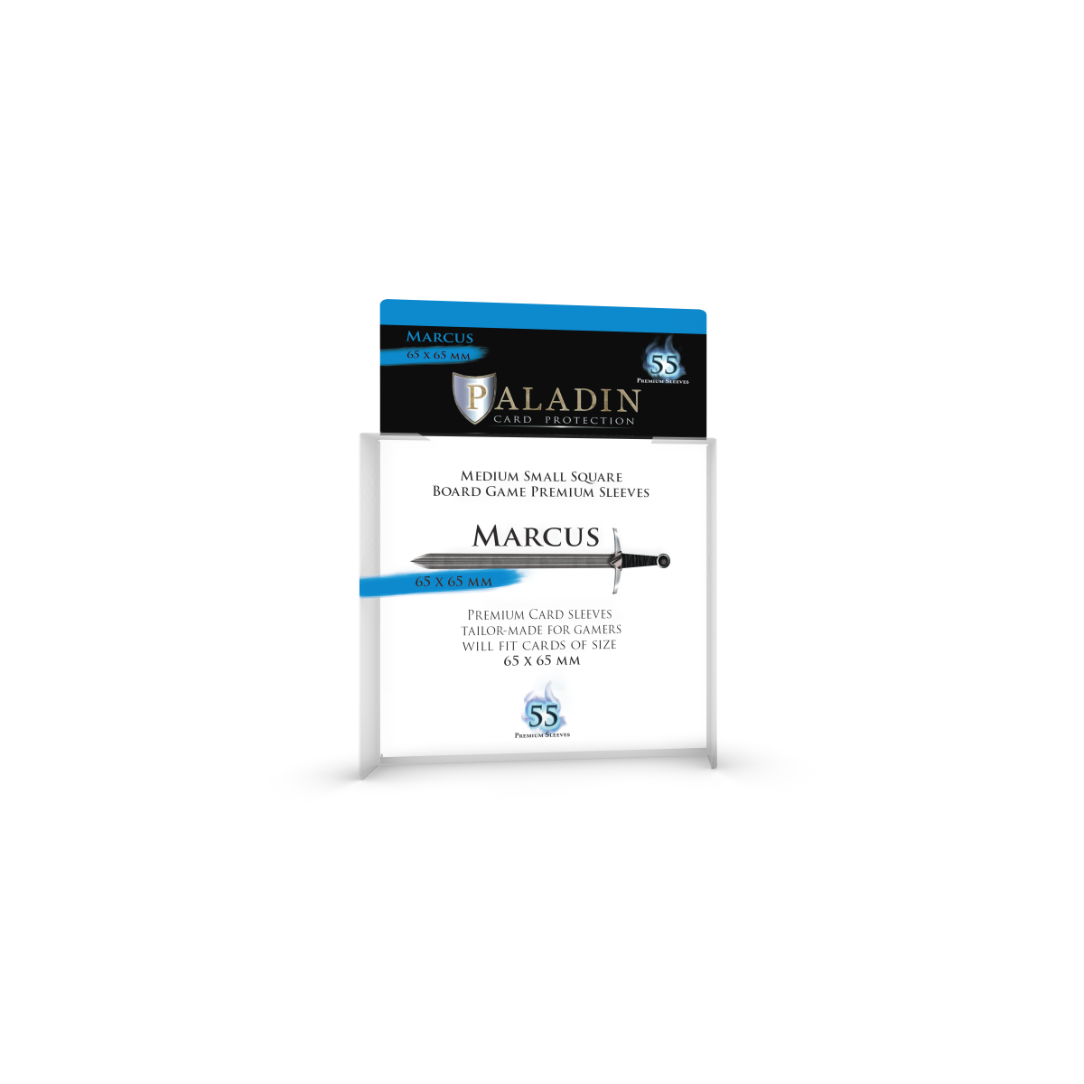 Paladin Card Protectors - Clear Gloss Square Sizes: Trevor – 76x76mm