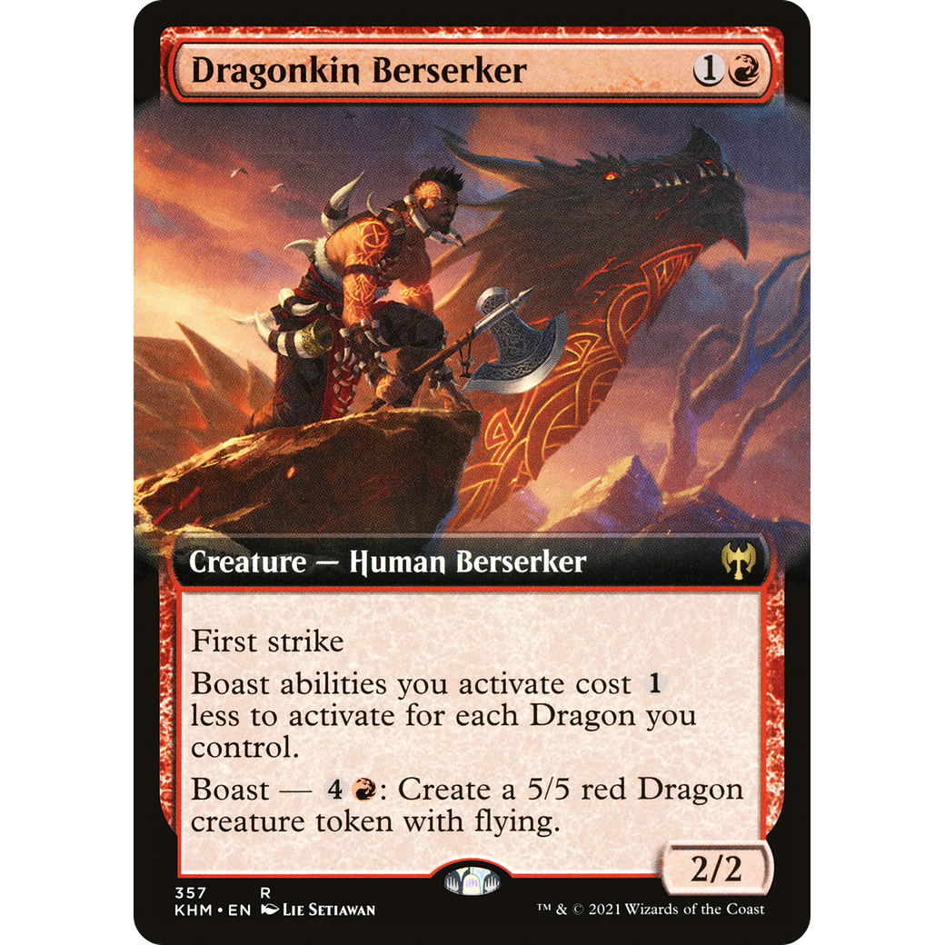 Dragonkin Berserker (Extended Art) (KHM-357) - Kaldheim: (Extended Art) Foil