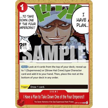 I Have a Plan to Take Down One of the Four Emperors!! (OP14-019) - The Azure Sea's Seven