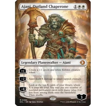 Ajani, Outland Chaperone (Borderless) (ECL-284) - Lorwyn Eclipsed Foil