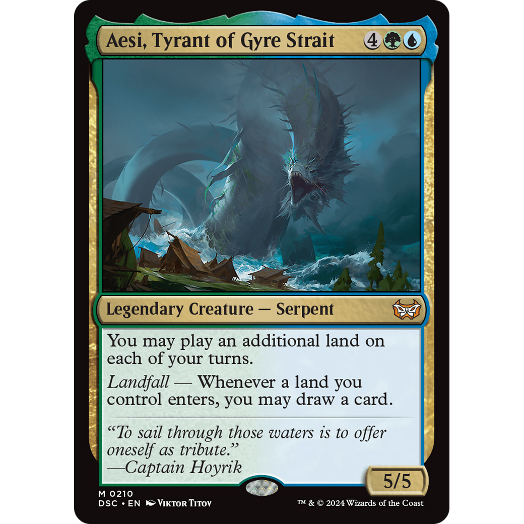 Aesi, Tyrant of Gyre Strait (DSC-210) - Duskmourn: House of Horror Commander