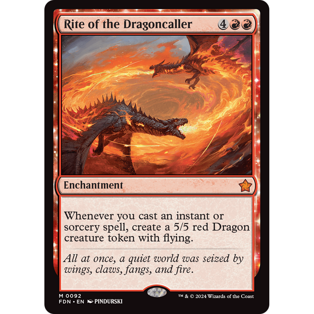 Rite of the Dragoncaller (FDN-092) - Foundations Foil