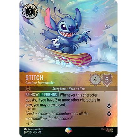 Stitch - Carefree Snowboarder (Epic) (2077/204) - Winterspell Holofoil