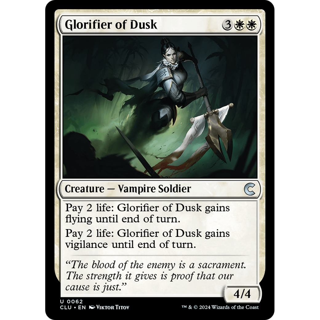 Glorifier of Dusk (CLU-062) - Ravnica: Clue Edition