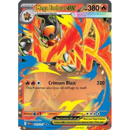 Mega Emboar ex - 031/217 31 - ME Ascended Heroes Holofoil