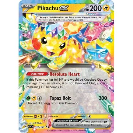 Pikachu ex - 057/217 57 - ME Ascended Heroes Holofoil