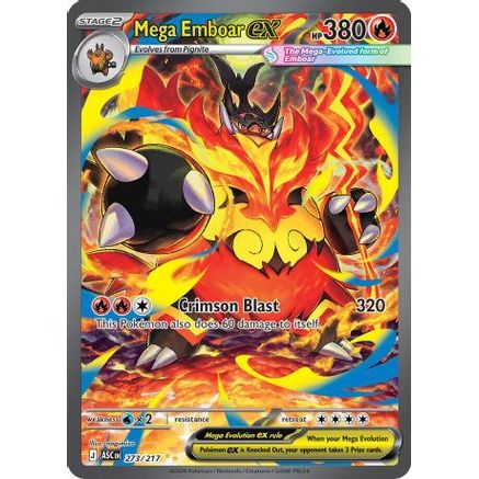 Mega Emboar ex - 273/217 273 - ME Ascended Heroes Holofoil