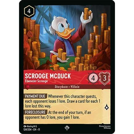 Scrooge McDuck - Ebenezer Scrooge (124/204) - Winterspell Cold Foil