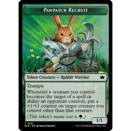 Pawpatch Recruit // Map Double-Sided Token (BLB-21 // 17) - Bloomburrow