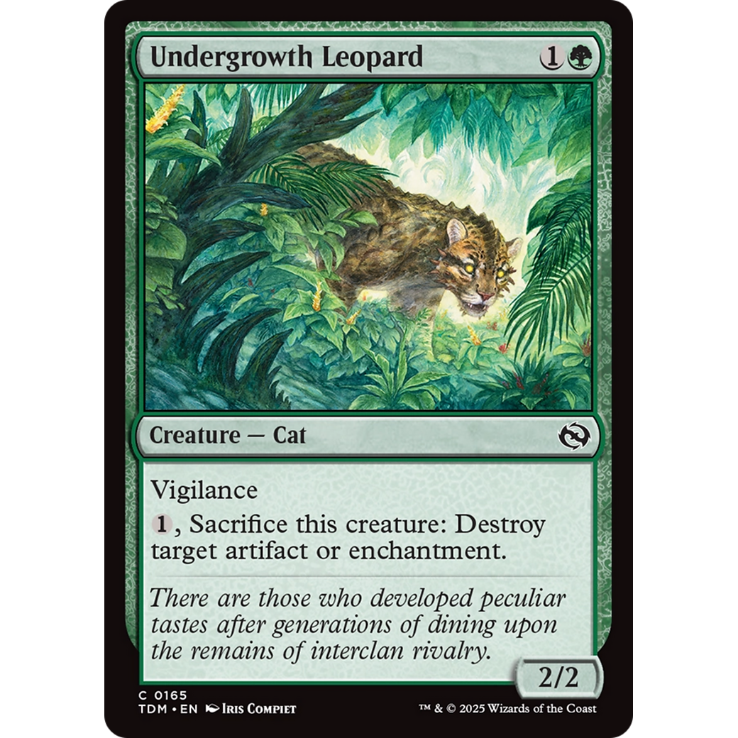 Undergrowth Leopard (TDM-165) - Tarkir: Dragonstorm Foil
