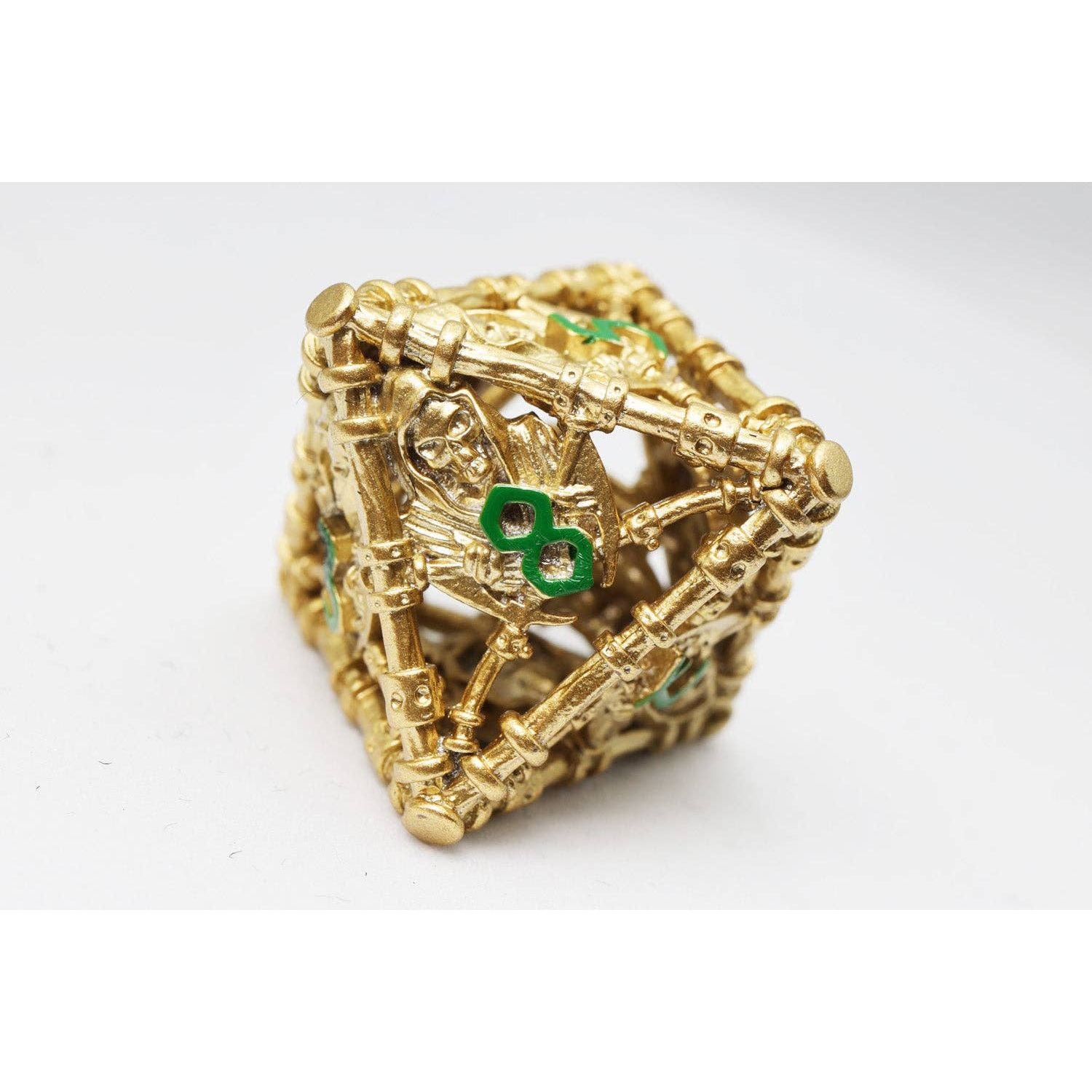 Grim Scythe: Gold - Metal RPG Dice Set