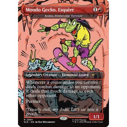 Mondo Gecko, Esquire - Kediss, Emberclaw Familiar (SLD-2364) - Secret Lair Drop Series