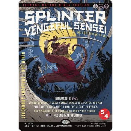 Splinter, Vengeful Sensei - Ink-Eyes, Servant of Oni (SLD-2374) - Secret Lair Drop Series Foil