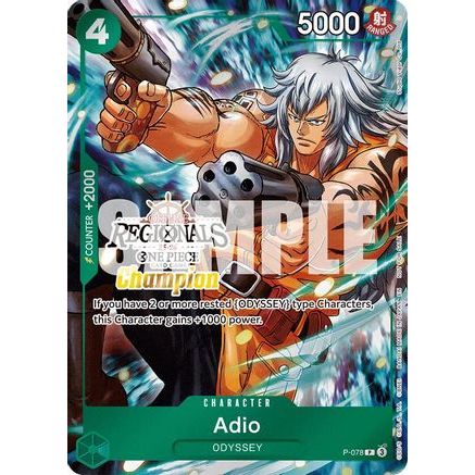 Adio (Offline Regional Champion Card Set 2025 Vol.1) (P-078) - One Piece Promotion Cards Foil