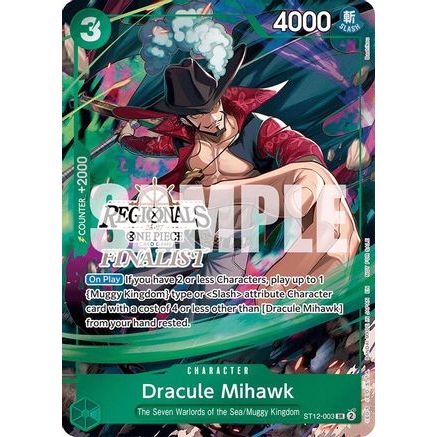 Dracule Mihawk (Regionals Finalist Card Set 26-27) (ST12-003) - One Piece Promotion Cards Foil