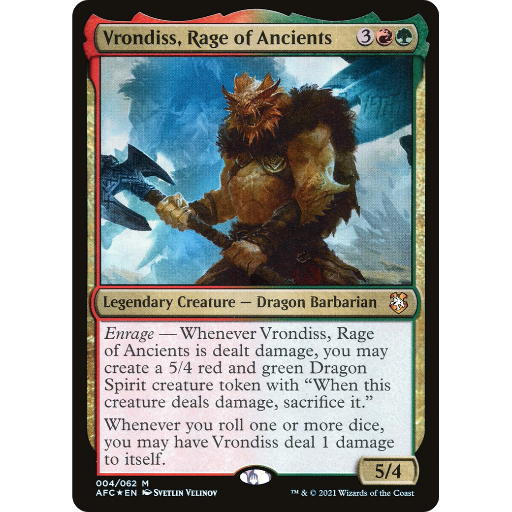 Vrondiss, Rage of Ancients (AFC-004) - Forgotten Realms Commander Foil