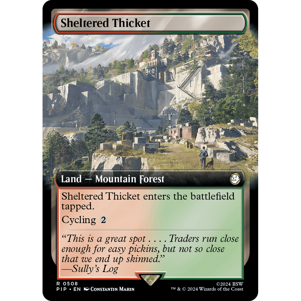 Sheltered Thicket (PIP-508) - Fallout: (Extended Art) Foil