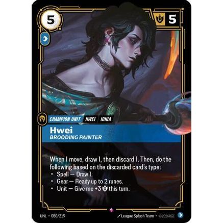 Hwei - Brooding Painter (080/219) - Unleashed Foil