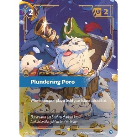 Plundering Poro (Overnumbered) (222/219) - Unleashed Foil