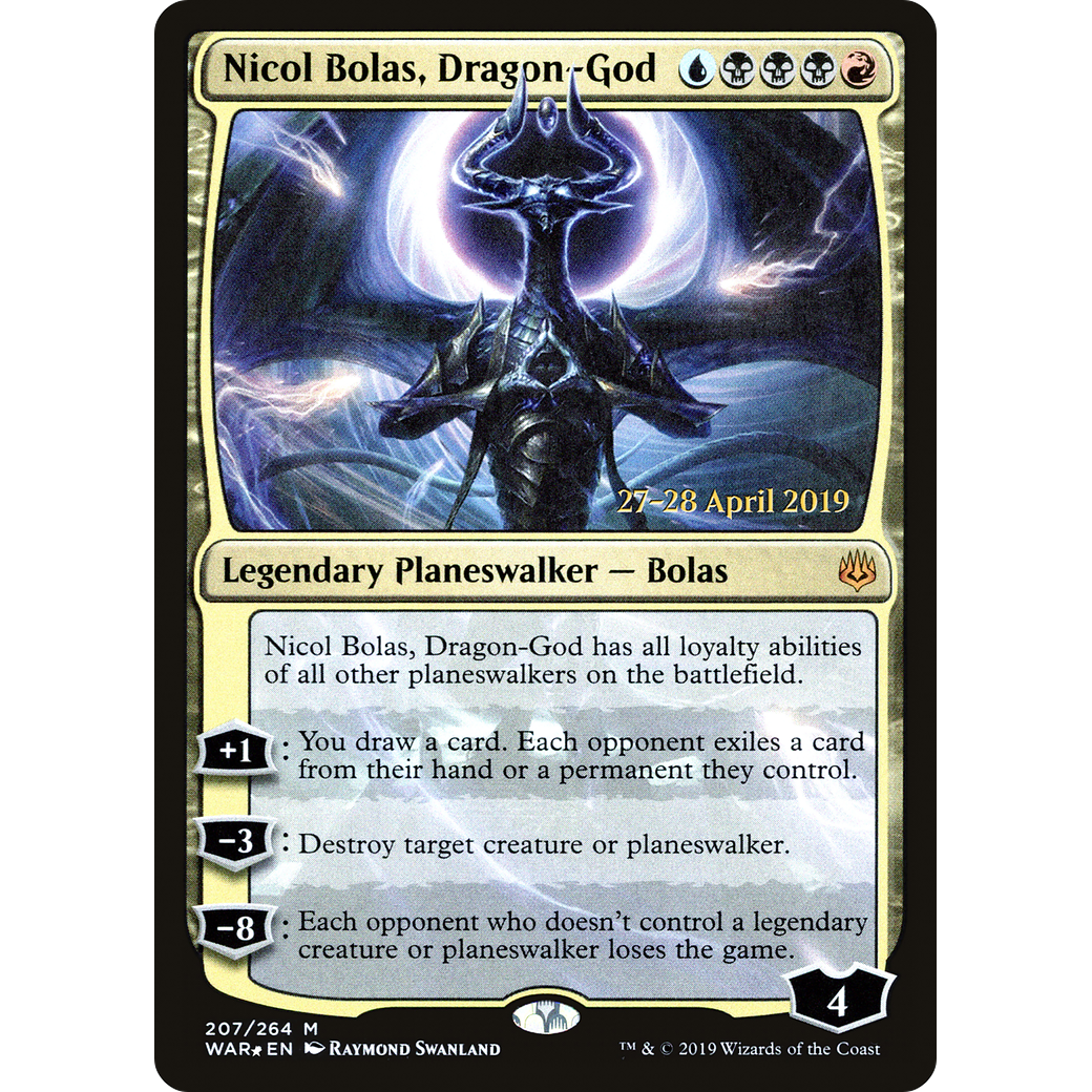 Nicol Bolas, Dragon-God (PRE-207) - War of the Spark Promos Foil